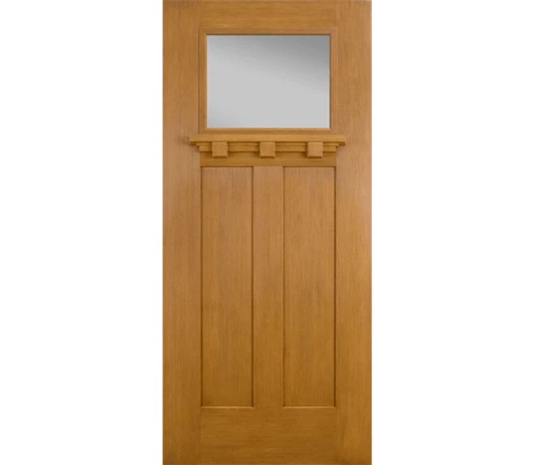 Duluth Craftsman Light Fiberglass Entry Door